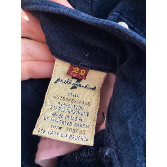 Anthropologie 7 for all mankind velour navy flare jeans 28 - Picture 5 of 11